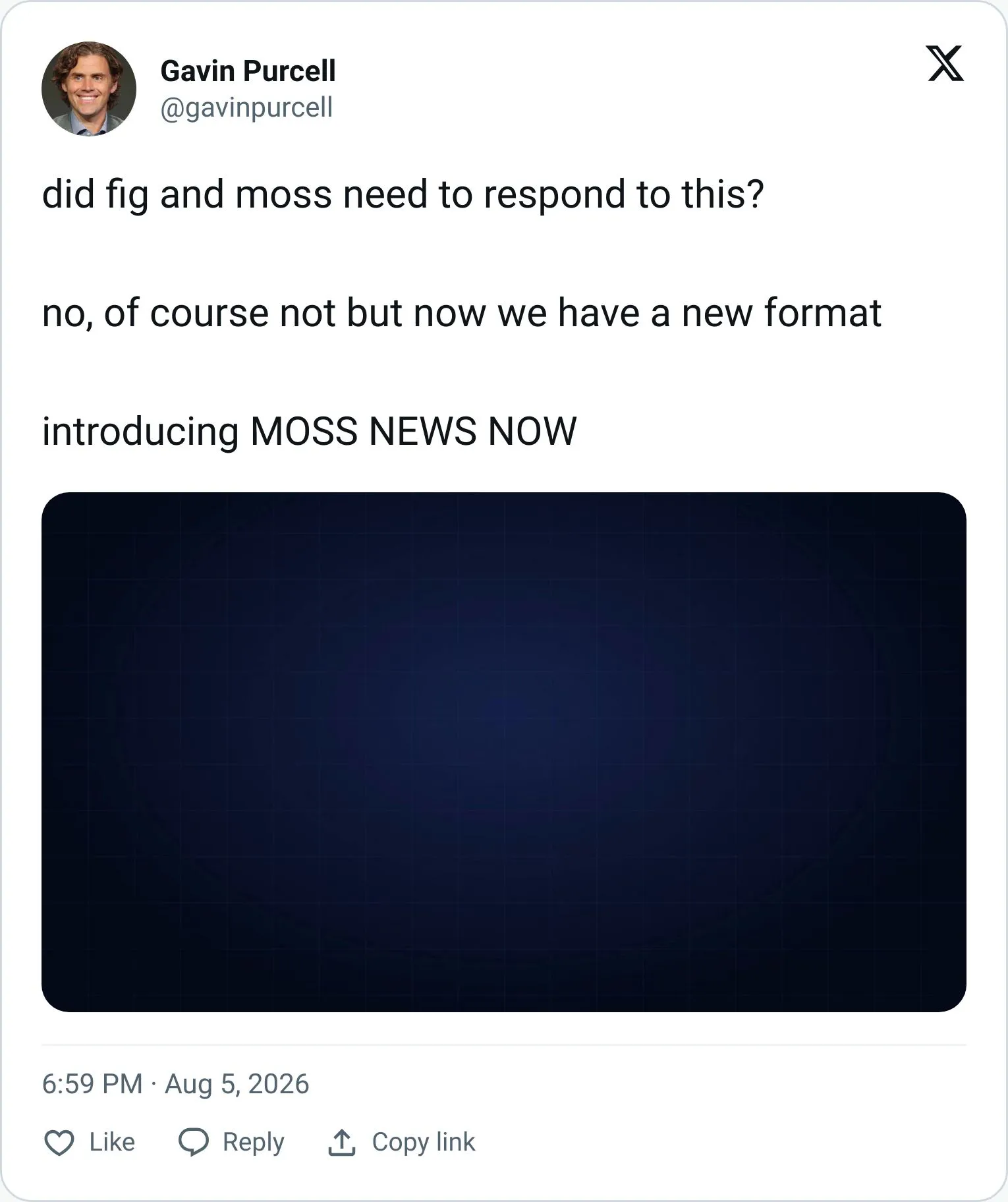 Gavin Purcell tweet about Fig, his Claude Code agent