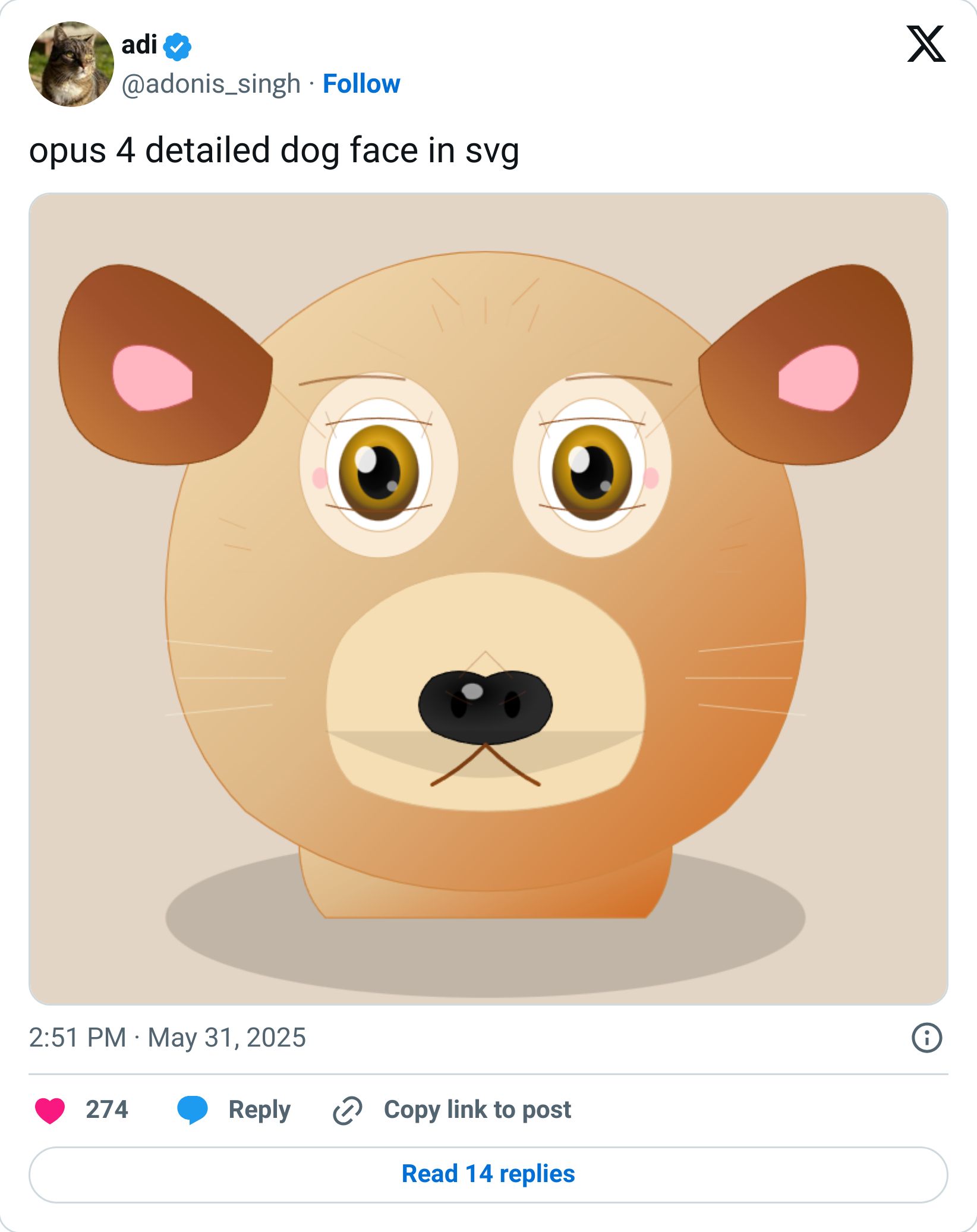 Early blocky SVG generation example tweet