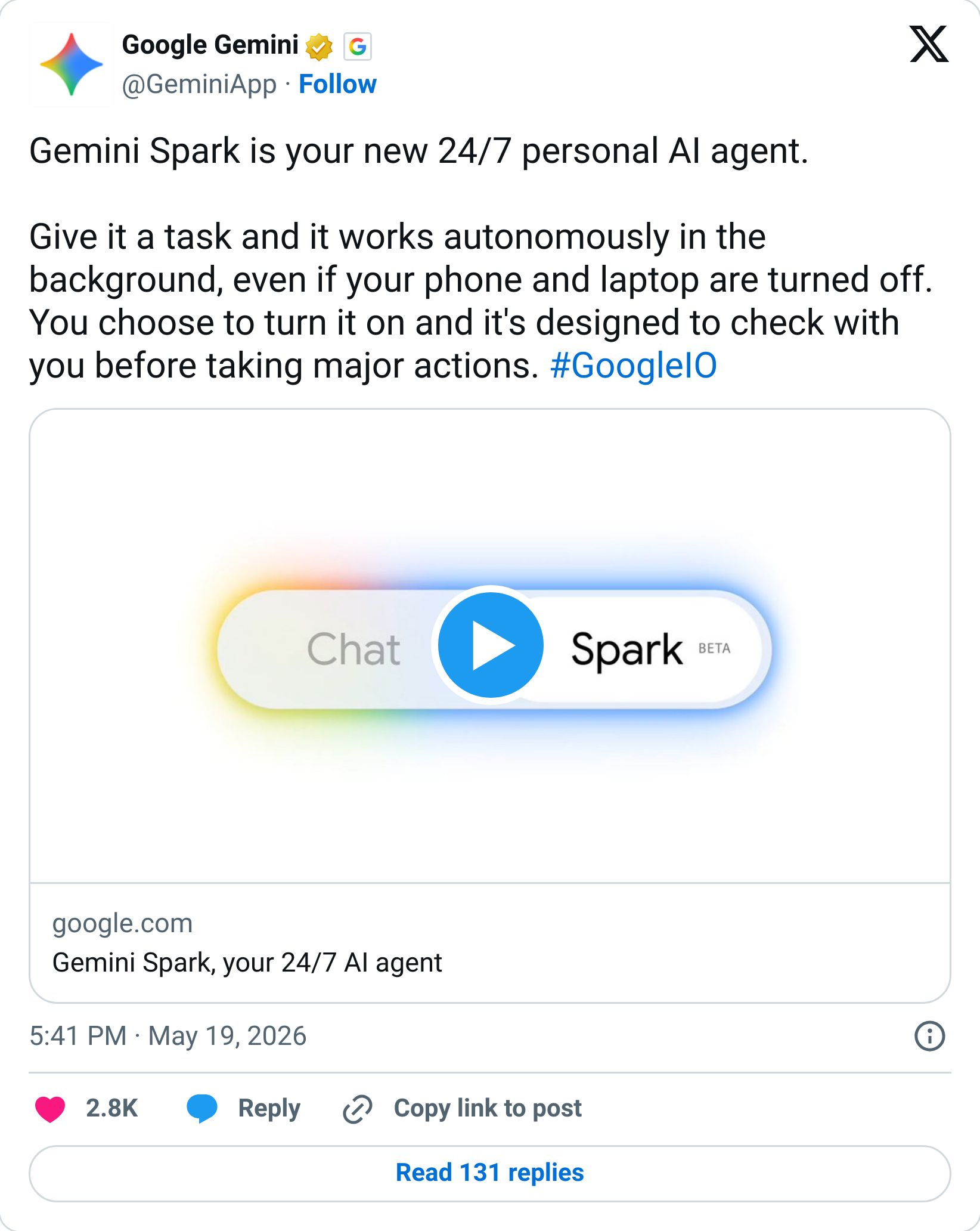 Google Spark building a fitness tracker on the spot